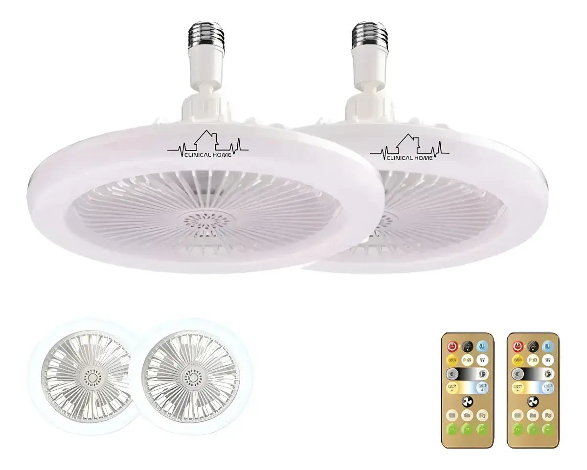 2 Pz Lampara Ventilador 360° techo led multifuncional control cantidad de Aspas
