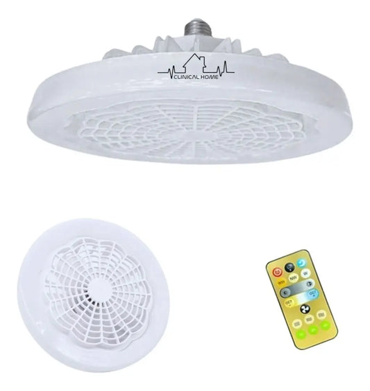 2 Pz Lampara Ventilador Techo Led Multifuncion E27 Fija