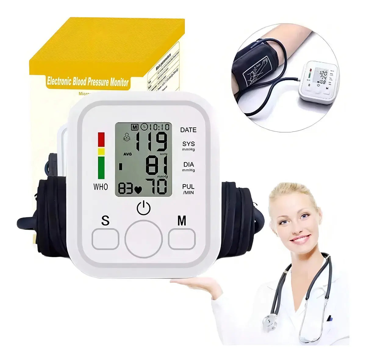 Aparato Para Checar La Presion Kit Oximetro Termo Digital