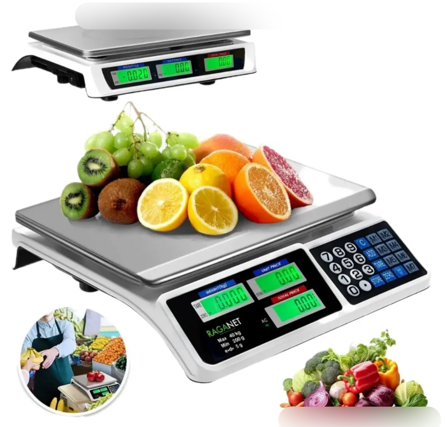 Bascula Digital 40 Kilos Comercial Led Alimentos