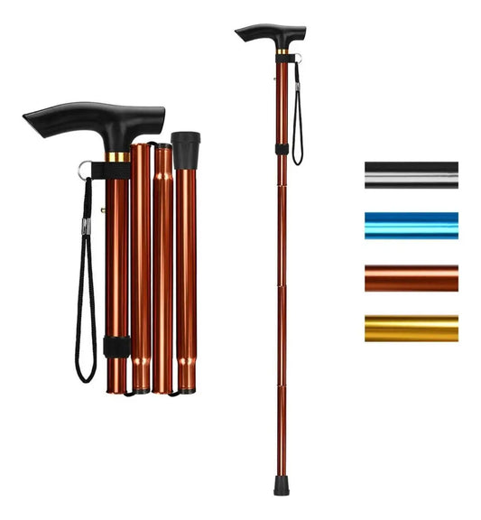 Baston Plegable Con Asiento + Baston Plegable Clinical Home Rojo
