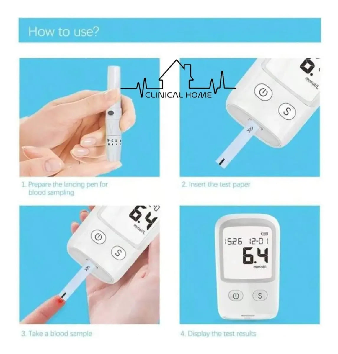 Glucometro Digital 25 Tiras Y 25 Lancetas + Oximetro