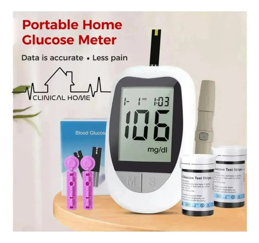 Glucometro Digital Clinical Home Con 50 Tiras Y 50 Lancetas