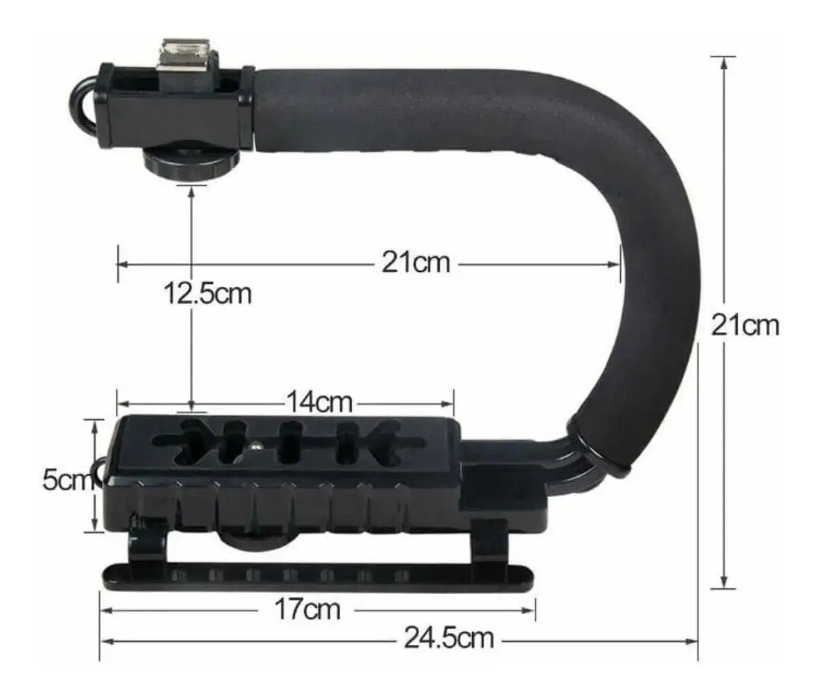 Seisa AY-49U Estabilizador Para Cámara Y Celular Con Luz Control Y Mic