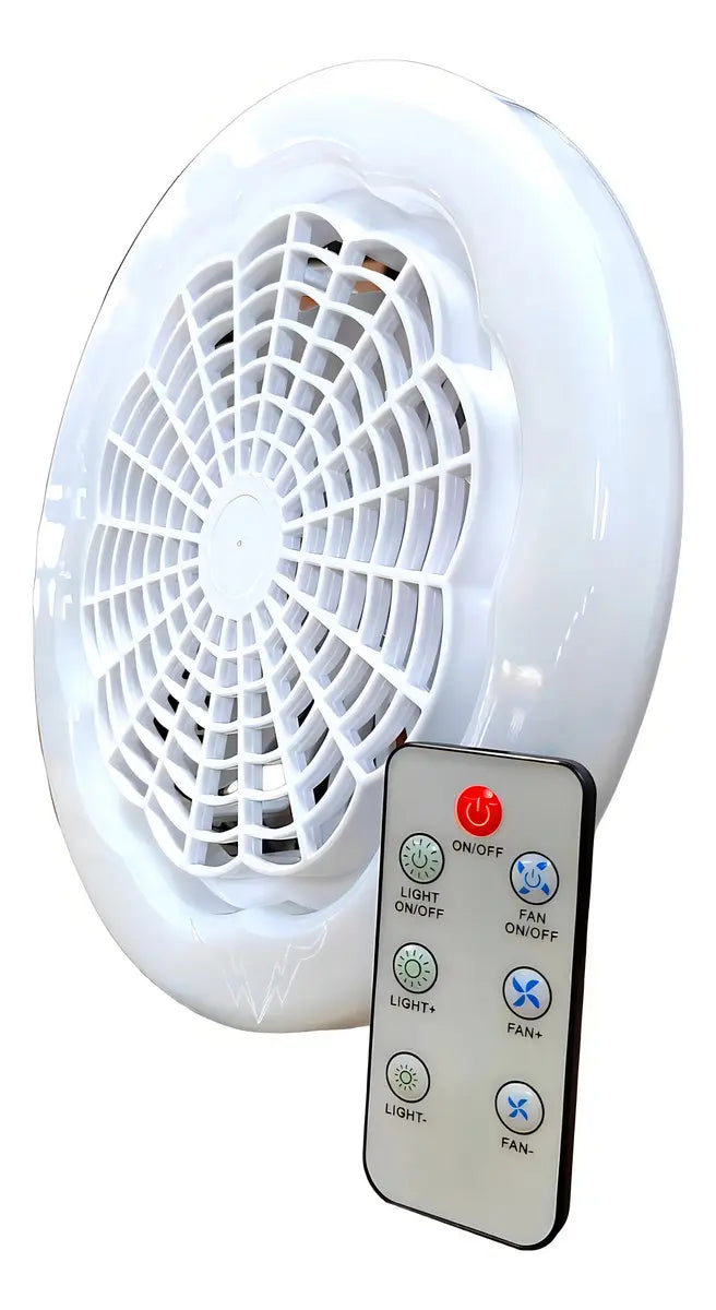 Ventilador de Techo Helios Fl-01 Luz LED 30W 3 Velocidades Control Remoto