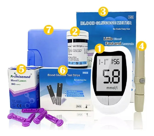 Glucometro Digital Lancetas Glicemia Glucómetro Medidor Medclean Solutions