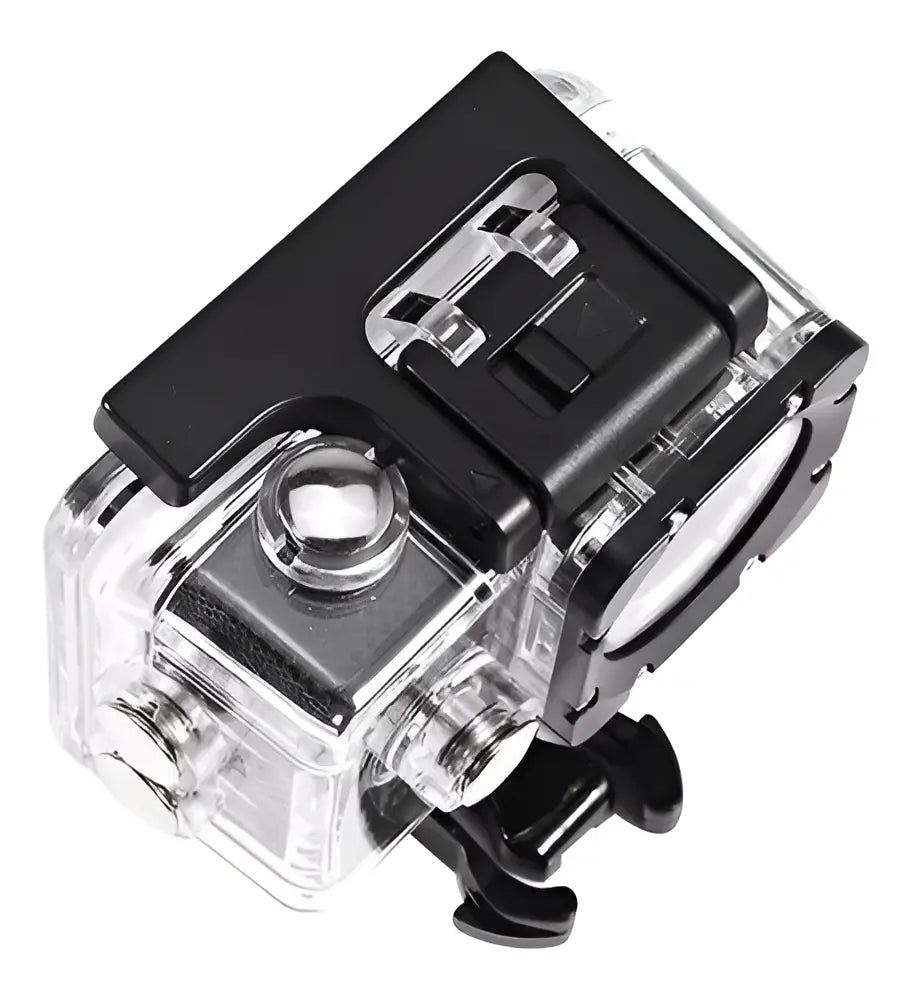 Camara Deportiva 4k Hd Wifi Control Sumergible Tipo Go Pro Plateado