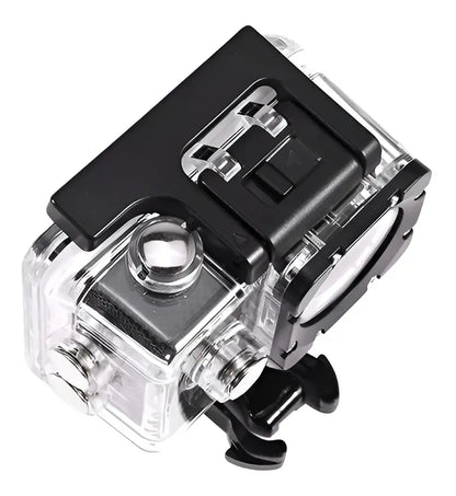 Camara Deportiva 4k Hd Wifi Control Sumergible Tipo Go Pro Plateado