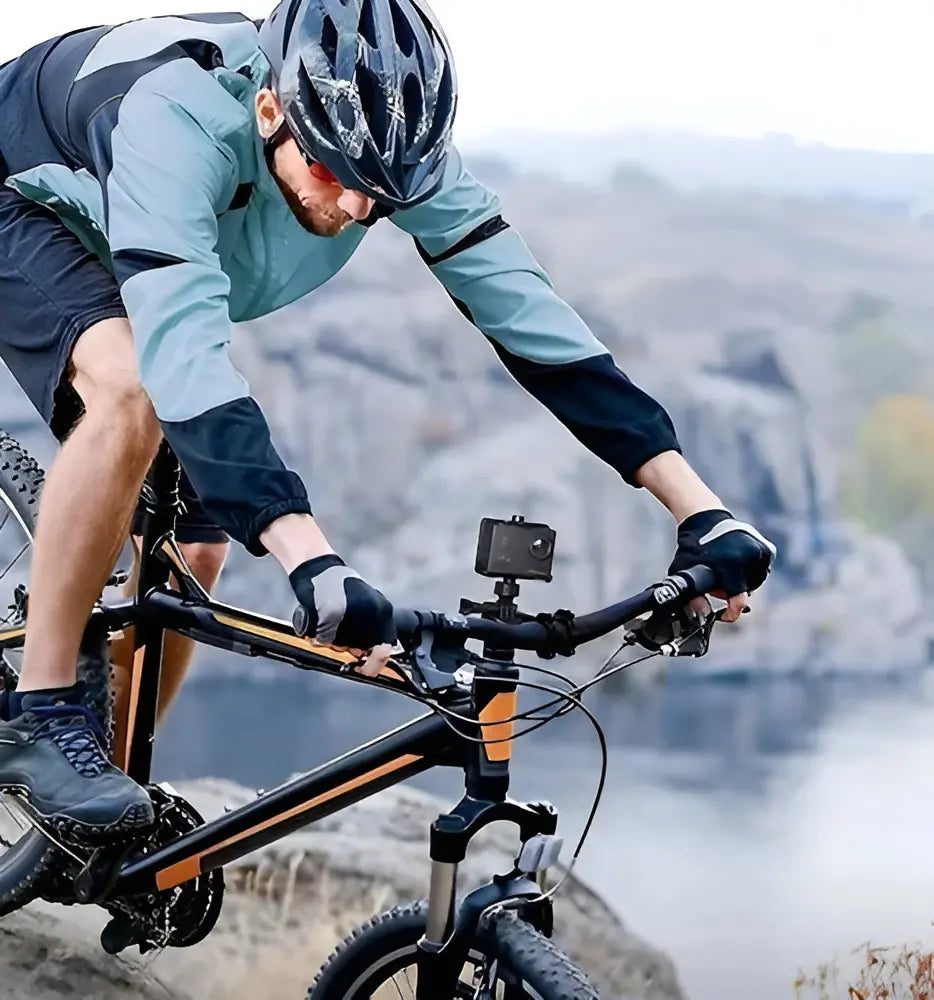 Camara Deportiva 4k Hd Wifi Control Sumergible Tipo Go Pro Plateado