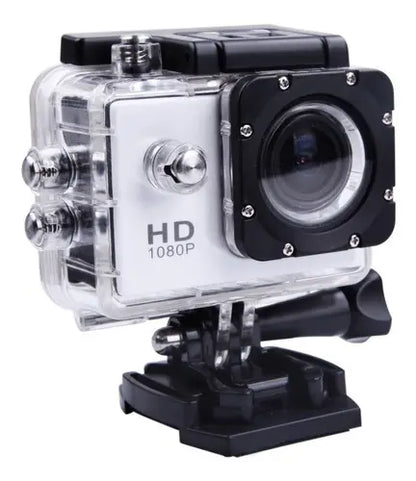 Camara Sports Fullhd Dv Sumergible 30m 1080p Similar Go Pro Plateado