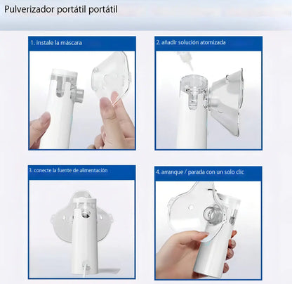 Nebulizador Portátil Biowit USB Malla Silencioso Para Adultos Y Niños