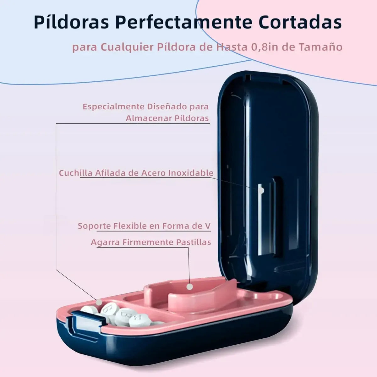Cortador Pastillero Con Divisor Pastillero Organizador