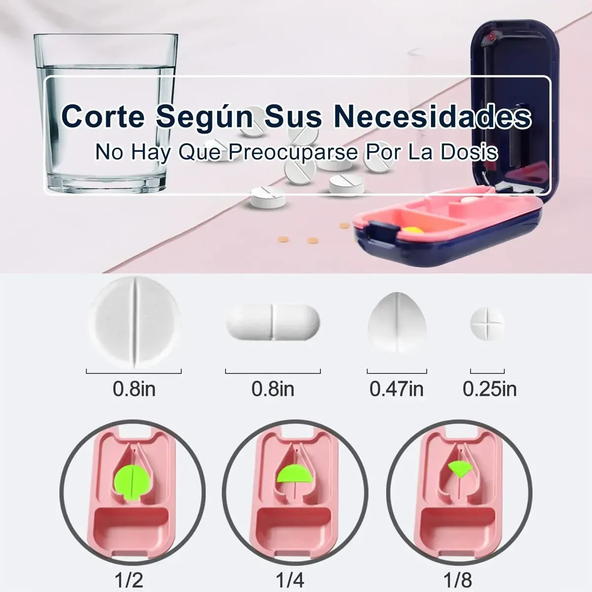 Cortador Pastillero Con Divisor Pastillero Organizador