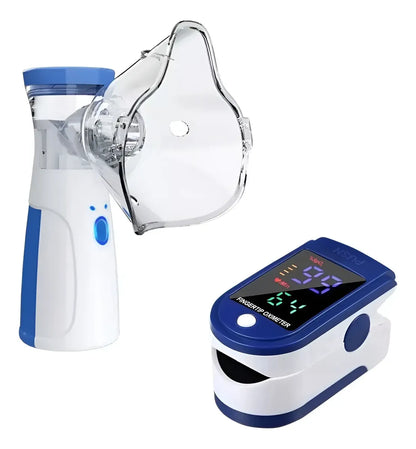 Nebulizador Recargable Portatil + Oximetro Recargable