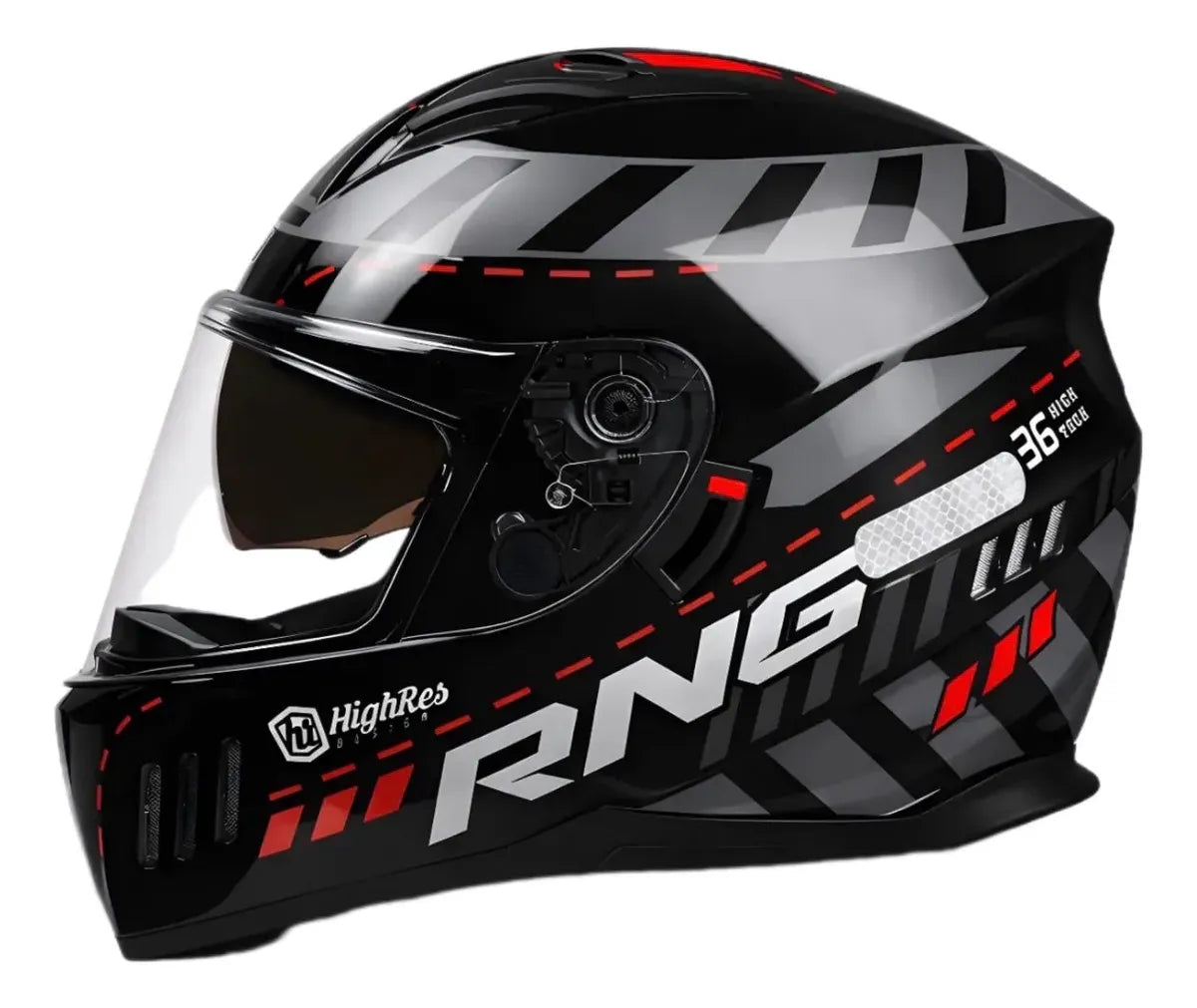 Casco Integral Rng By-180 Para Moto Con Certificado Dot Ece
