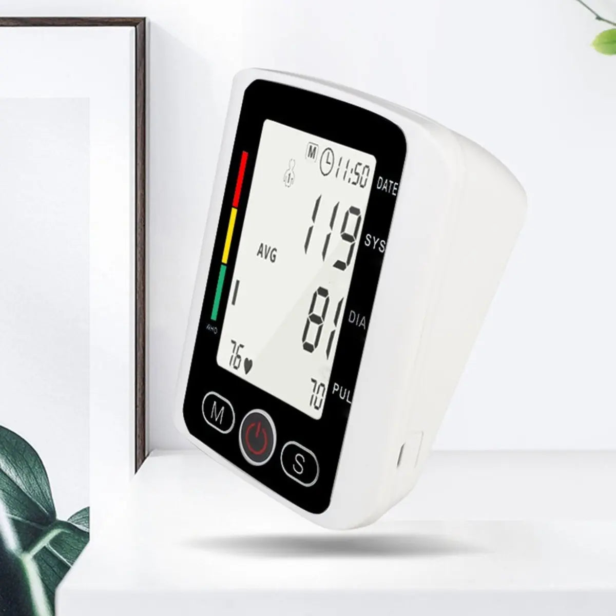 Dispositivo de medición de presión arterial con monitor automático