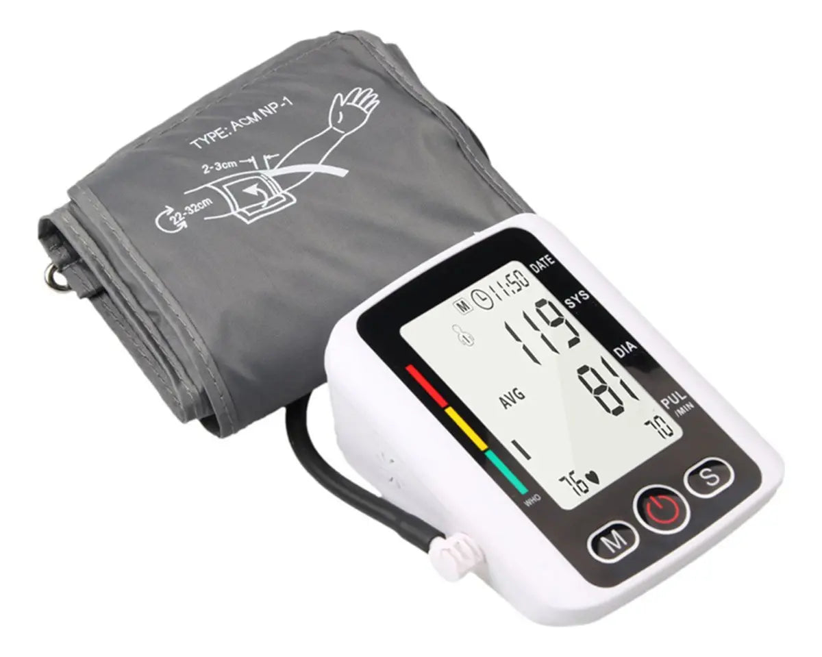 Tensiómetro de Brazo Automático Health Herald Blanco Negro