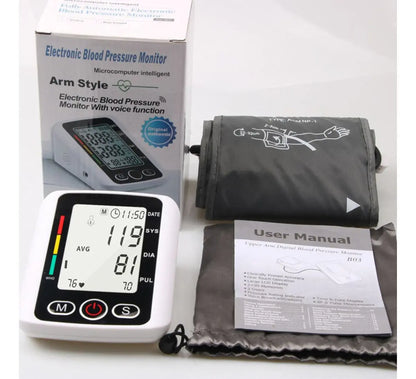 Dispositivo de medición de presión arterial con monitor automático