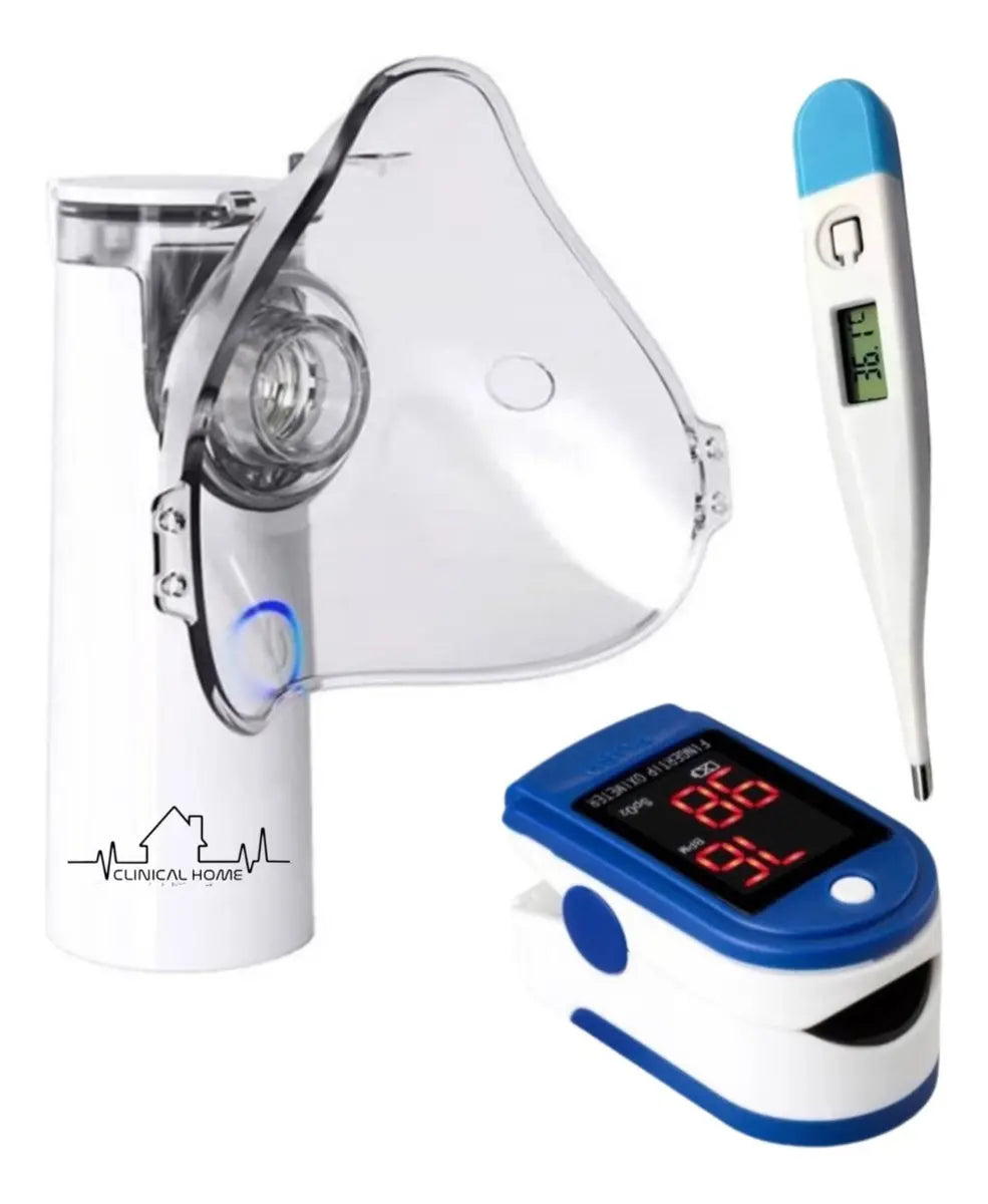 Nebulizador Con Termometro Y Oximetro Clinical Home Blanco