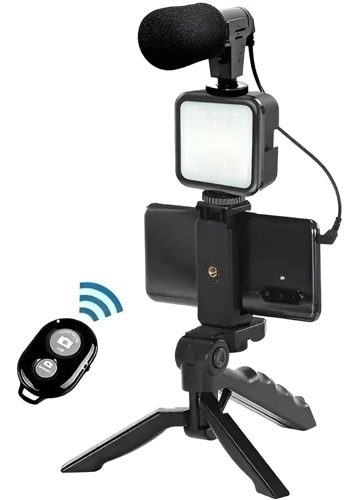 Estabilizador Para Celular Con Luz Y Micrófono Soporte