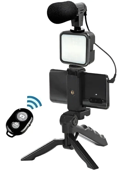 Estabilizador Para Celular Con Luz Y Micrófono Soporte