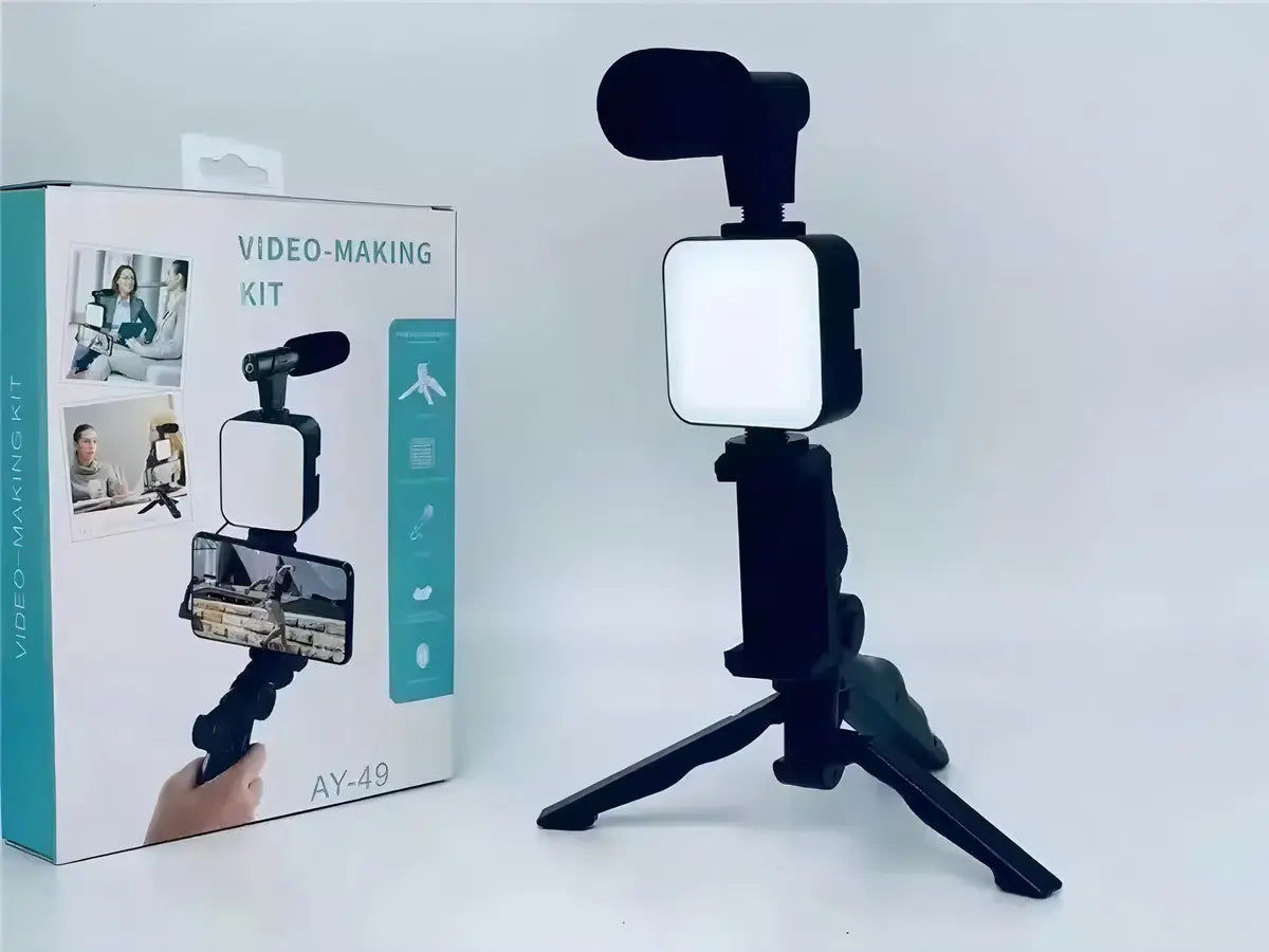 Estabilizador Para Celular Con Luz Y Micrófono Soporte