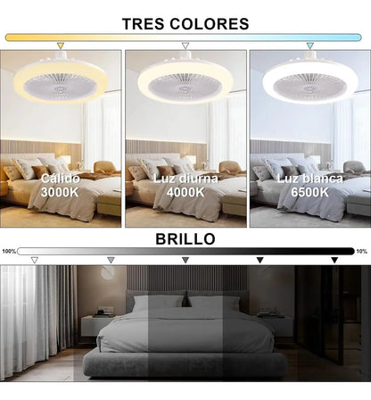 Foco Led 30w Ventilador 2 piezas Dimeable Control Remoto ÁGUILED
