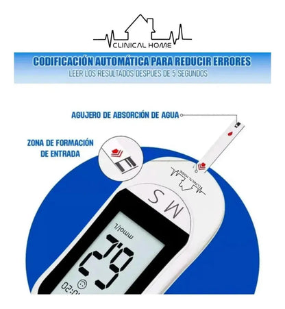 Kit Clinical Home Glucómetro Digital + Medidor de Presión Arterial + Oxímetro Blanco/Negro