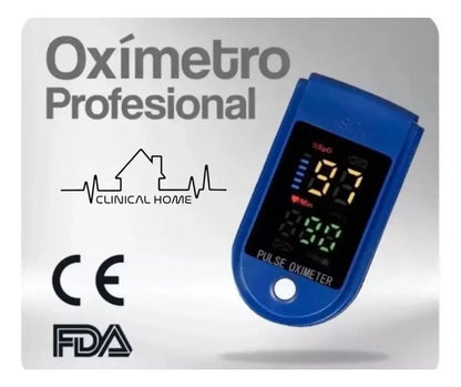 Kit Glucómetro Digital + Oxímetro de Pulso + Monitor de Presión para Brazo Blanco