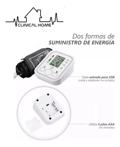 Kit Glucómetro Digital + Oxímetro de Pulso + Monitor de Presión para Brazo Blanco