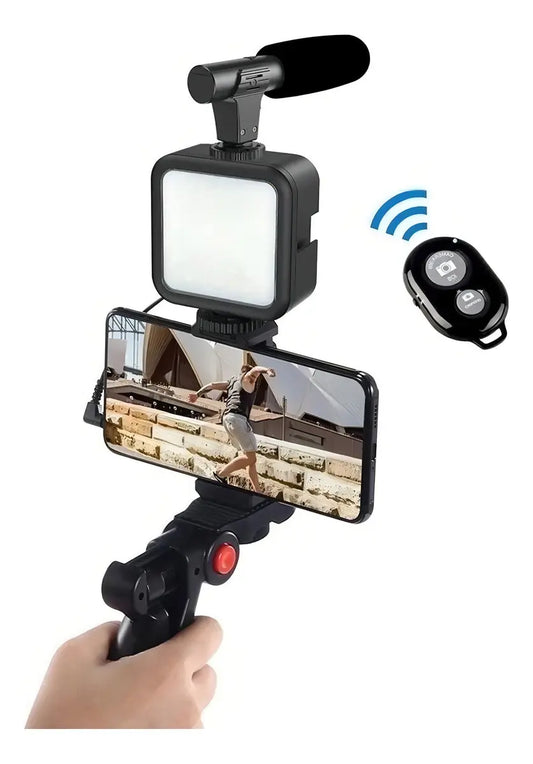 Kit Grabar Video Estabilizador Cámara Reflex Trípode Celular