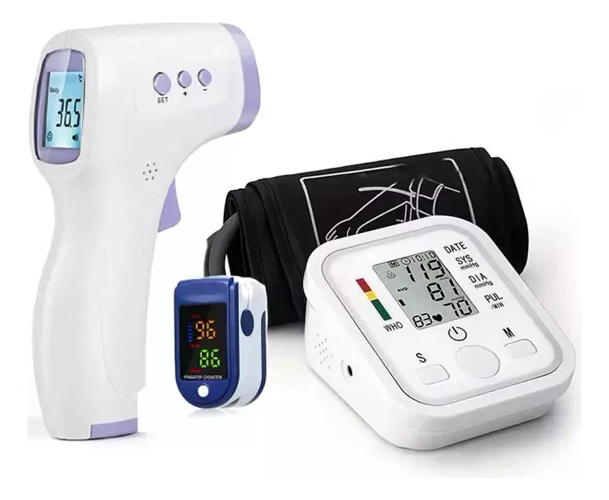 Kit Monitor Presión Arterial Oximetro Termometro Temperatura