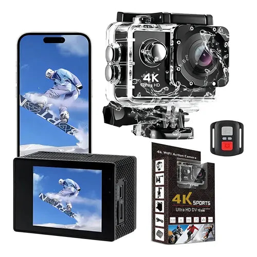 Cámara Tipo Go Pro Wifi 4k Hd Sumergible Actioncamera Sport
