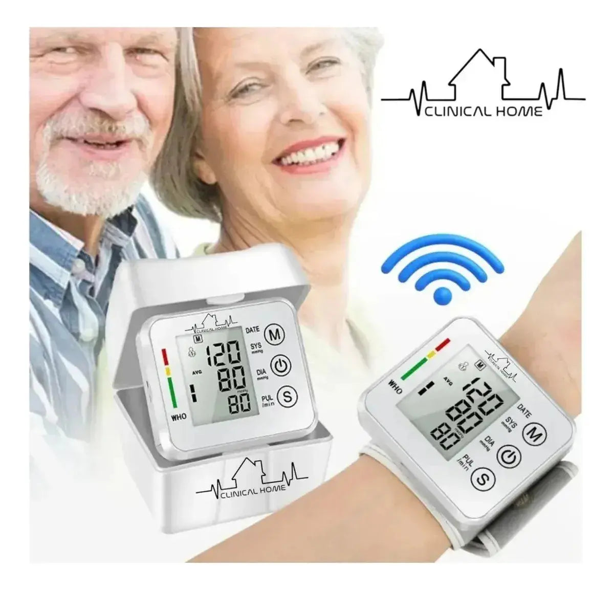 Medidor de Presión Glucosa y Oxigenación Clinical Home con Glucómetro y Oxímetro