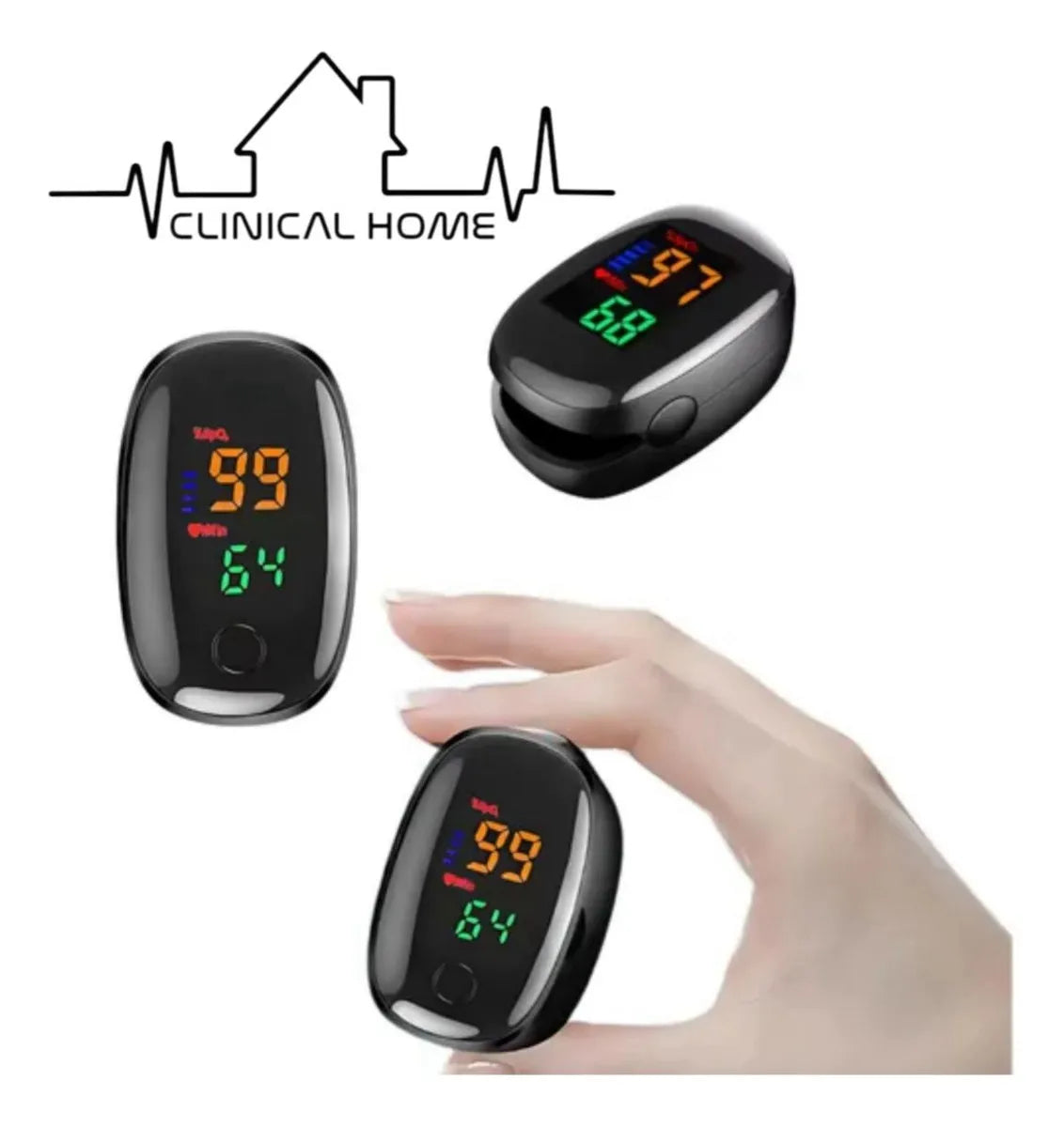 Mayoreo 2 Oximetros Adulto Dedo Clinical Home Negro