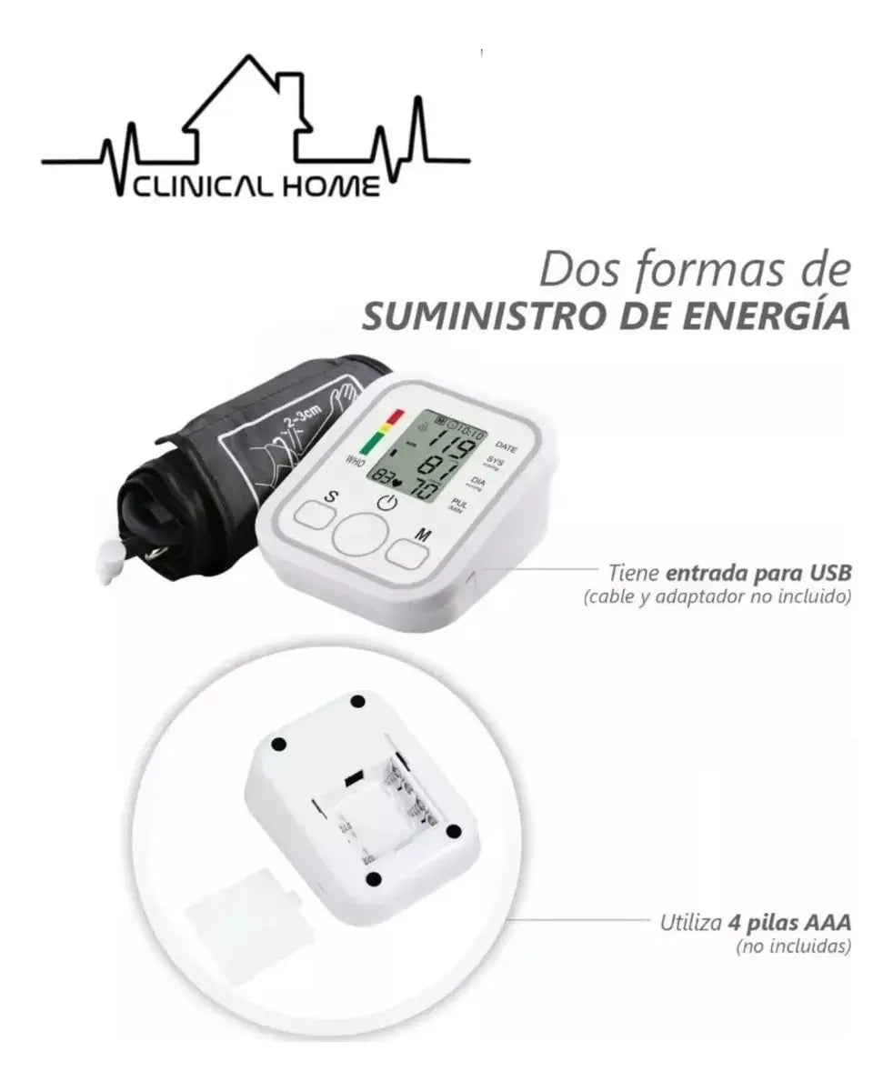 Medidor de Presión Arterial Digital + Oxímetro y Termómetro Amarillo