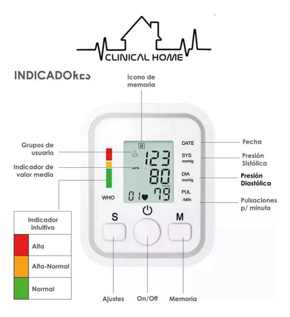 Medidor De Presion De Clinical Home Termometro Y Oximetro