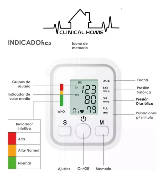 Medidor De Presion De Clinical Home Termometro Y Oximetro