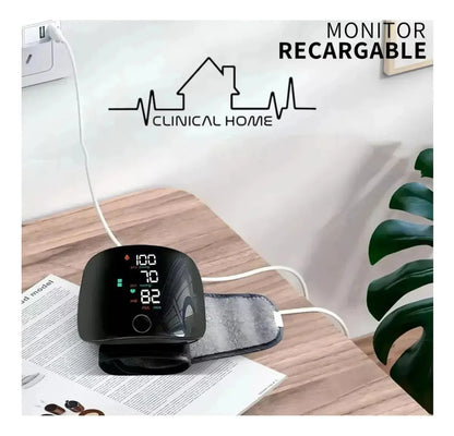Medidor De Presion De Muñeca Negro + Oximetro Recargable Usb