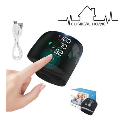 Medidor De Presion De Muñeca Negro + Oximetro Recargable Usb