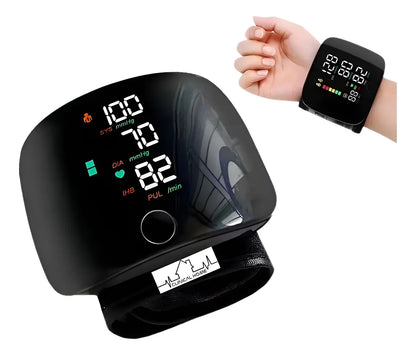 Muñeca Medidor Presión Arterial Negro Led Clinical Home