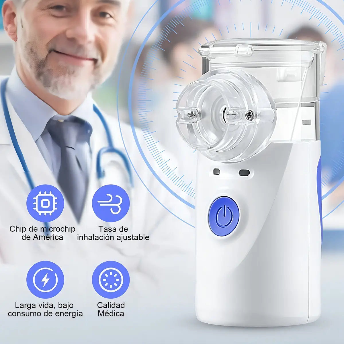 Nebulizador Malla BR Portátil USB Pilha Silencioso