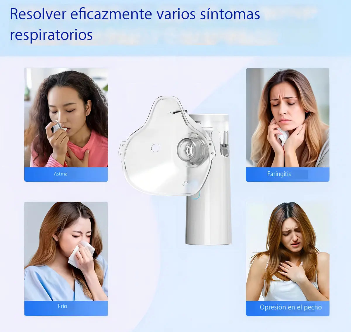 Nebulizador Portátil Biowit USB Malla Silencioso Para Adultos Y Niños