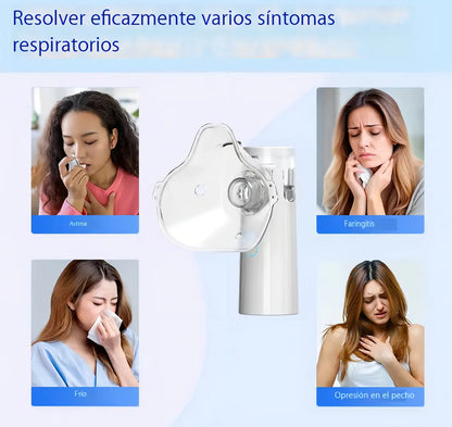 Nebulizador Portátil Biowit USB Malla Silencioso Para Adultos Y Niños