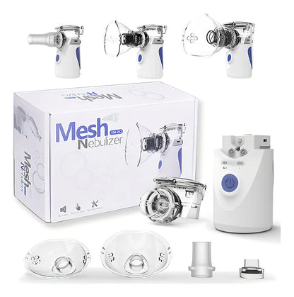 Nebulizador Ultrasónico Portátil Mesh Silencioso Inalámbrico con USB y Pilas