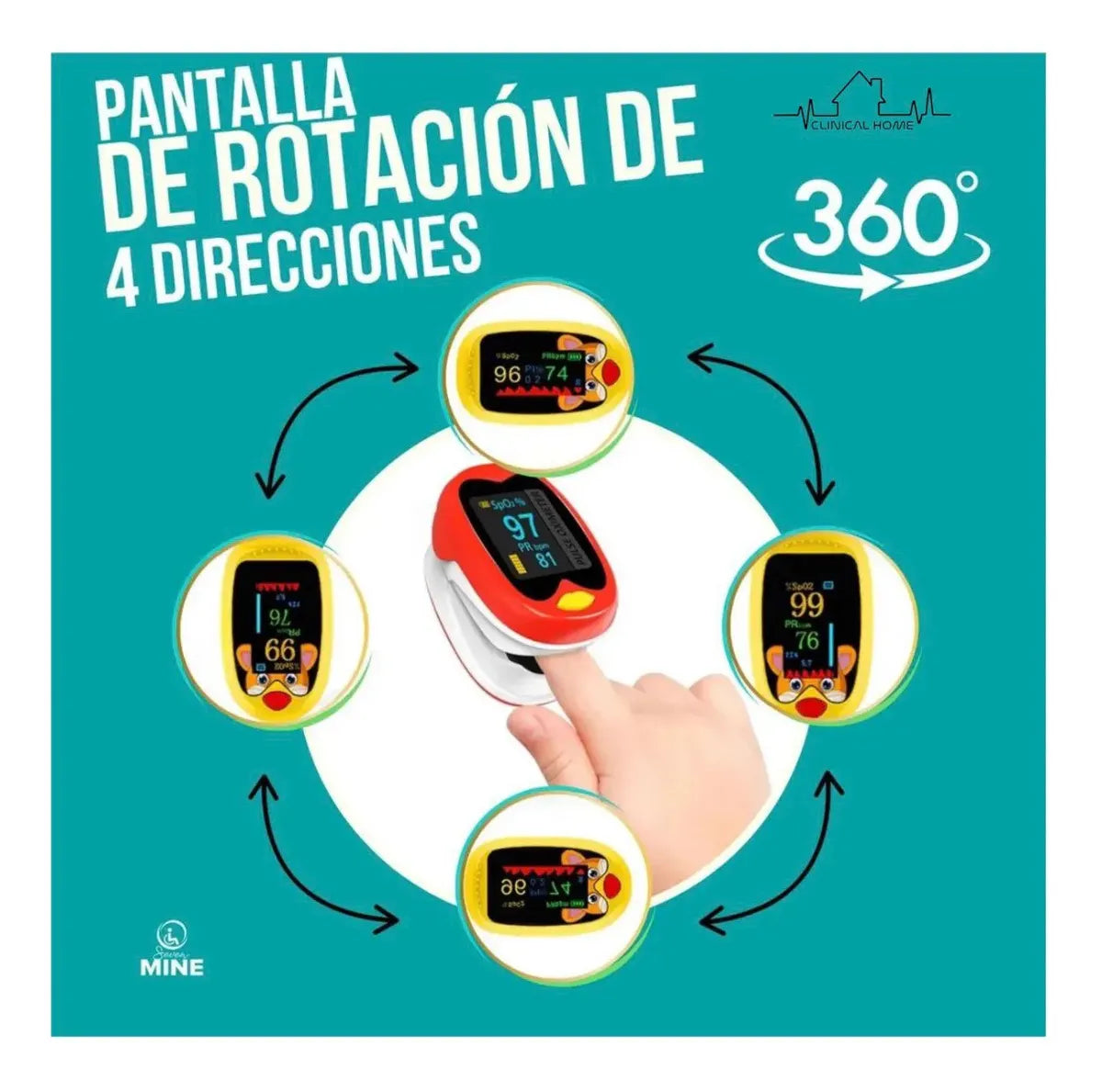 Nebulizador + Oximetro Infantil + Termometro Portatil