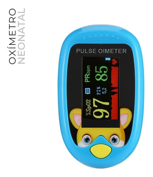 Oximetro Recargable Usb Infantil Pediátrico Fingertip Azul