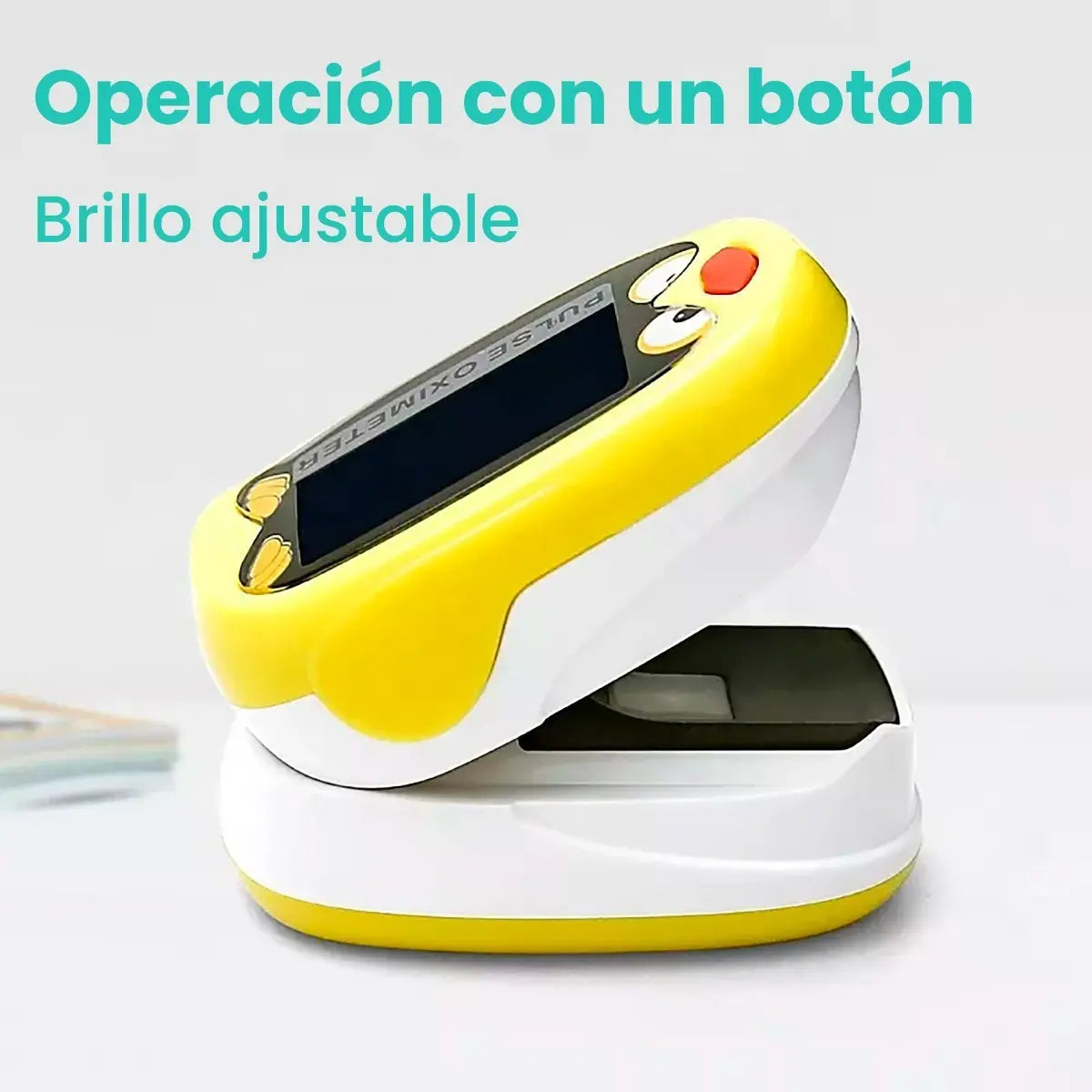 Oxímetro Pediátrico Digital Recargable Infantil Amarillo