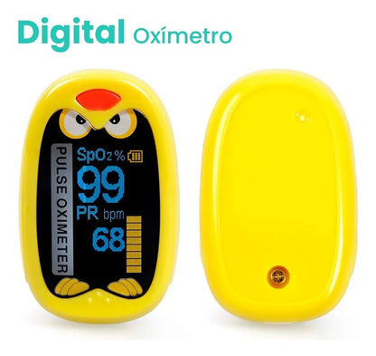 Oxímetro Pediátrico Digital Recargable Infantil Amarillo