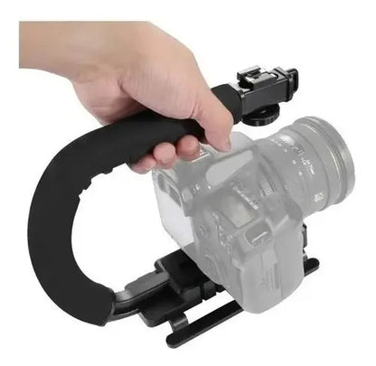Seisa AY-49U Estabilizador Para Cámara Y Celular Con Luz Control Y Mic